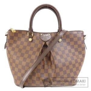 Louis Vuitton Siena Damier Ebene Brown Handbag Canvas